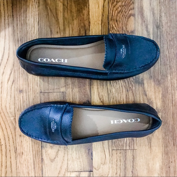 Coach Shoes - Coach Black Leather Driving Loafers